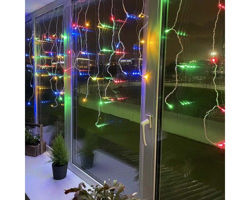 Гірлянда ColorWay Бахрома 3мx0.6м 100Led IP20 кольорова (CW-GF-100L36VMC)