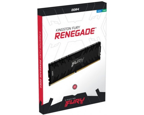 Модуль пам'яті для комп'ютера DDR4 16GB (2x8GB) 3200 MHz Renegade Black Kingston Fury (ex.HyperX) (KF432C16RBK2/16)