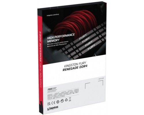Модуль пам'яті для комп'ютера DDR4 16GB (2x8GB) 3200 MHz Renegade Black Kingston Fury (ex.HyperX) (KF432C16RBK2/16)