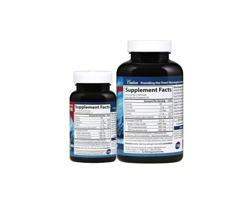 Жирні кислоти Carlson Омега-3, Смак Лимону, Elite Omega-3 Gems, 90+30 желатинових (CAR-01714)