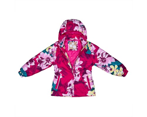 Комплект верхнього одягу дитячий Huppa YONNE 41260014 фуксія з принтом/бордовий 110 (4741468763361)
