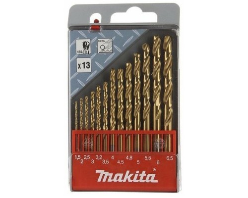 Набір свердл Makita D-43577, по металу, HSS-TIN, 13 шт. (D-43577)