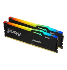 Модуль пам'яті для комп'ютера DDR5 32GB (2x16GB) 5600 MHz Beast RGB AM5 Black Kingston Fury (ex.HyperX) (KF556C36BBEAK2-32)