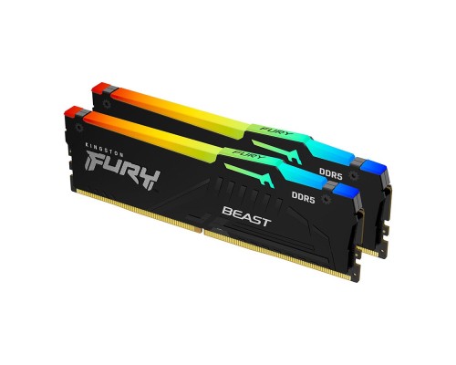 Модуль пам'яті для комп'ютера DDR5 32GB (2x16GB) 5600 MHz Beast RGB AM5 Black Kingston Fury (ex.HyperX) (KF556C36BBEAK2-32) Модуль пам'яті для комп'ютера DDR5 32GB (2x16GB) 5600 MHz Beast RGB AM5 Black Kingston Fury (ex.HyperX) (KF556C36BBEAK2-32)
