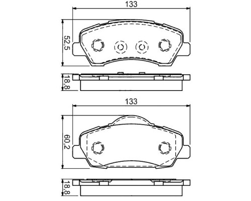Гальмівні колодки Bosch 0 986 494 713