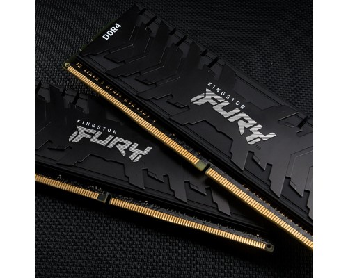 Модуль пам'яті для комп'ютера DDR4 16GB (2x8GB) 4800 MHz FURY Renegade Black Kingston Fury (ex.HyperX) (KF448C19RBK2/16)