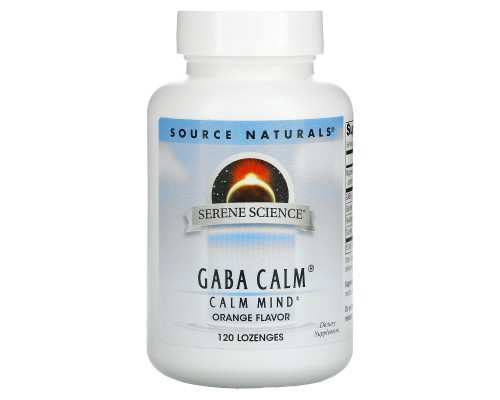 Амінокислота Source Naturals GABA (гама-аміномасляна кислота), Смак Апельсина, Serene Sci (SNS-00269)