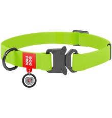 Нашийник для тварин WAUDOG Waterproof з QR паспортом L Ш 25 мм Д 31-49 см(салатовий) (27865)