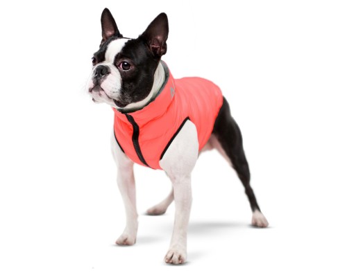 Курточка для тварин Airy Vest двостороння XS 25 коралово-сіра (1667)