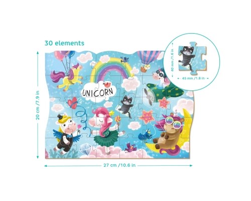 Пазл DoDo Пригоди єдиноріжків, 30 елементів (300416)