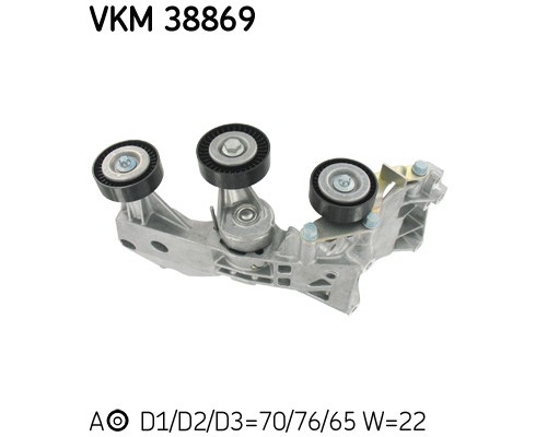 Натягувач ременя з роликом SKF VKM 38869