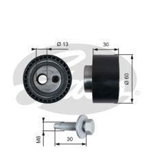 Ролик натягувача ременя Gates T41140
