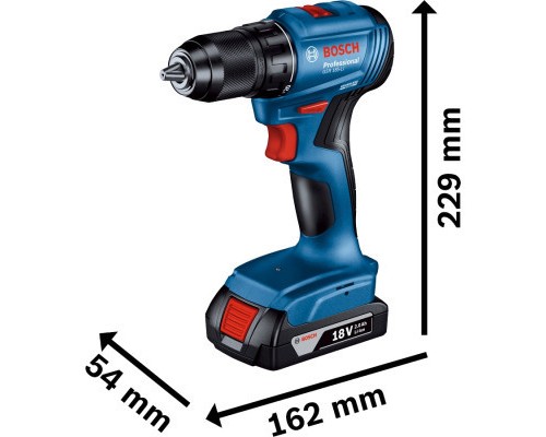 Шуруповерт Bosch GSR 185-LI, 2х2.0 Ah, ЗП GAL 18V-20, кейс (0.601.9K3.000)
