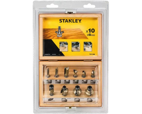 Набір фрез Stanley TCT 8 мм, 10 шт. (STA80020)