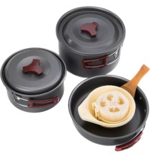 Набір туристичного посуду Naturehike NH15T203-G 3-4 NH Сarbon (6927595787205)