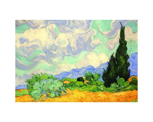 Пазл Piatnik Пшеничне поле з кипарисом Вінсент ван Гог, 1000 елементів (PT-539145)