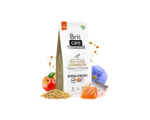 Сухий корм для собак Brit Care Dog Hypoallergenic Dog Show Champion з лососем і оселедцем 3 кг (8595602559114)