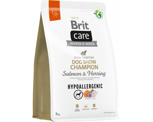 Сухий корм для собак Brit Care Dog Hypoallergenic Dog Show Champion з лососем і оселедцем 3 кг (8595602559114)
