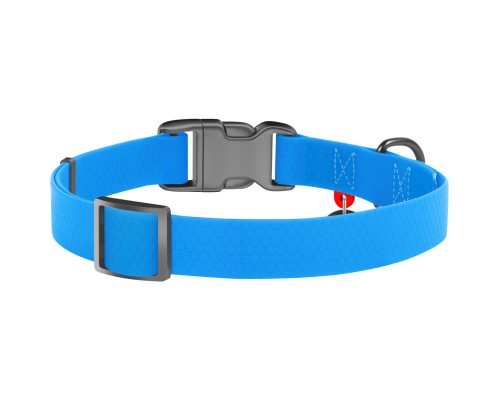 Нашийник для тварин WAUDOG Waterproof з QR паспортом Ш 25 мм Д 38-58 см блакитний (27772)