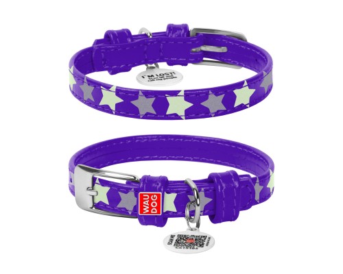 Нашийник для тварин WAUDOG Glamour з QR паспортом 