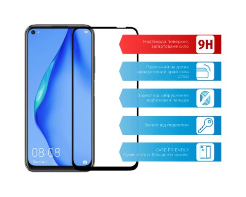 Скло захисне ACCLAB Full Glue Huawei P40 Lite (1283126508264)