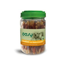 Ласощі для собак OASY Jerky Rawhide Twisted Stick качка 350 г (8053017346960)
