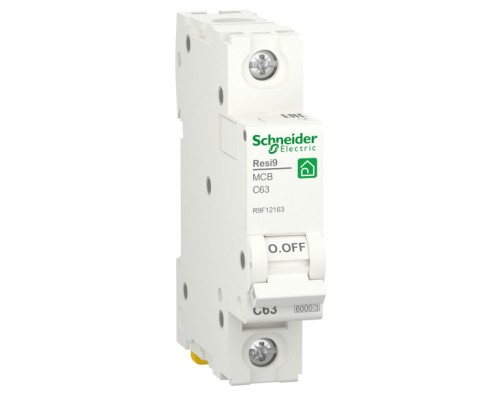 Автоматичний вимикач Schneider Electric RESI9 6kA 1P 63A C (R9F12163)