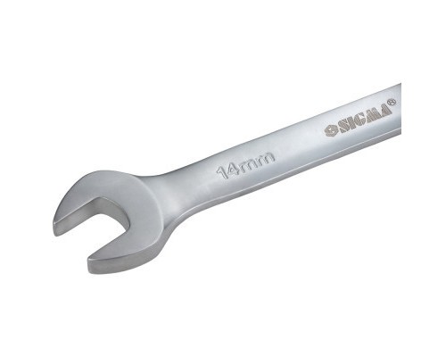 Ключ Sigma ріжково-накидний з тріскачкою 14мм CrV satine (6022141)