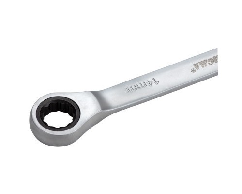 Ключ Sigma ріжково-накидний з тріскачкою 14мм CrV satine (6022141)