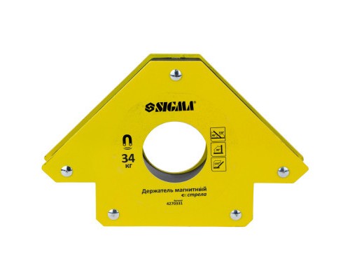 Магніт для зварювання Sigma стріла 34кг 110x110мм (45, 90, 135 °) (4270331)