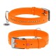 Нашийник для тварин WAUDOG Glamour з QR-паспортом, подвійний Ш 35 мм Д 46-60 см помаранчевий (38824)