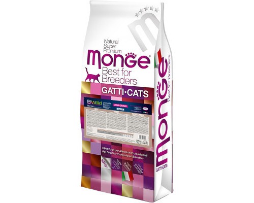 Сухий корм для кішок Monge Cat Bwild Low Grain Kitten М'ясо гусака 10 кг (8009470005180)