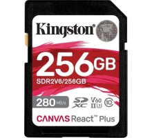 Карта пам'яті Kingston 256GB SDXC class 10 UHS-II U3 Canvas React Plus (SDR2V6/256GB) 