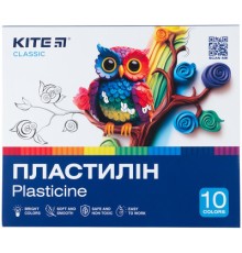 Пластилін Kite Classic 10 кольорів, 200 г (K-084)