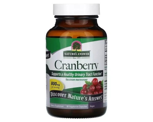 Трави Nature's Answer Журавлина, 800 мг, Cranberry, 90 вегетаріанських капсул (NTA-16158)