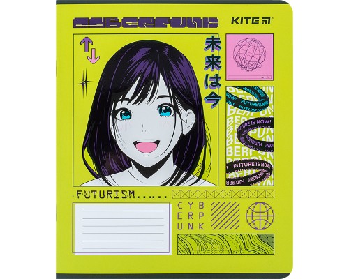 Зошит Kite Anime 12 аркушів, клітинка (K24-232-1)