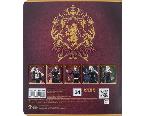 Зошит Kite Harry Potter 24 аркушів, клітинка (HP24-238)