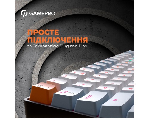 Клавіатура GamePro MK130R Hot-Swap Red Swich RGB USB UA Black (MK130R)