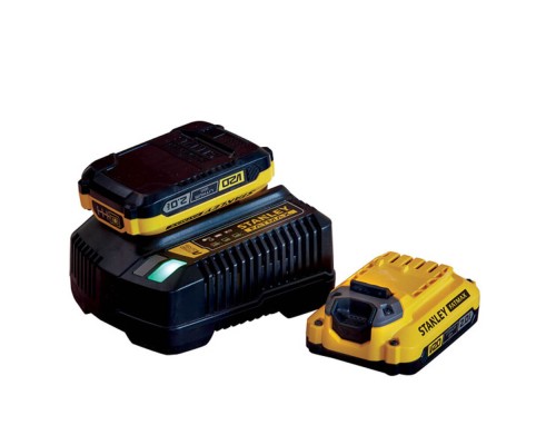 Набір акумулятор + зарядний пристрій Stanley FatMax V20, 18 В, 2x2Ah, 2A (SFMCB12D2)