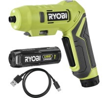 Викрутка акумуляторна Ryobi RSDP4-120G 4В, USB, Lithium, 1х2Ah, 5Нм, 200об/хв, поворотна ручка (5133005958)