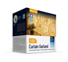 Гірлянда ColorWay Штора завіса 3 x 3 м 300 LED USB теплий колір (CW-GW-300L33U)