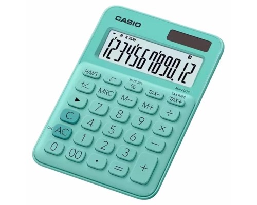 Калькулятор Casio MS-20UC-GN-W-EC, зелений (CALC-CAS-MS-20UC-GN)