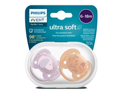 Пустушка Philips AVENT Ultra Soft ультрам'яка 6-18 міс 2 шт (SCF091/18) Пустушка Philips AVENT Ultra Soft ультрам'яка 6-18 міс 2 шт (SCF091/18)