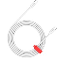 Дата кабель USB-C to USB-C 2.0m CC60AB 60W Braided White Canyon (CND-CC60AB20W)