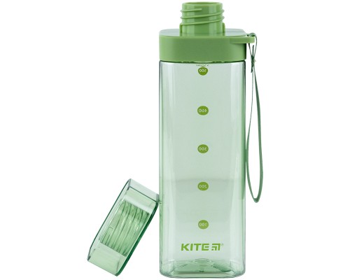 Поїльник-непроливайка Kite квадратна, 550 мл, зелена (K24-1209-2)