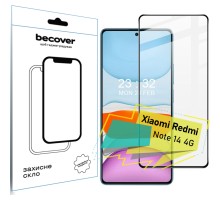 Скло захисне BeCover Xiaomi Redmi Note 14 4G Black (713099)