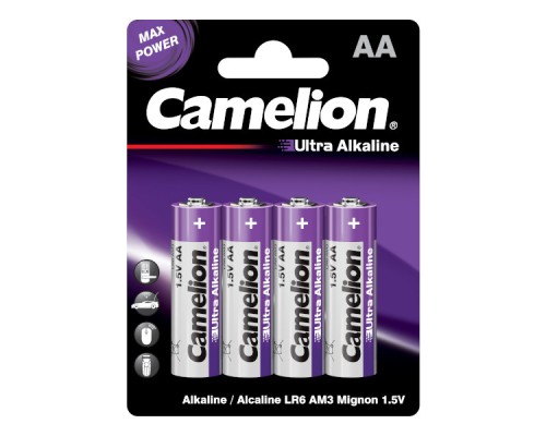 Батарейка Camelion AA LR6 Ultra Alkaline * 4 (LR6-BP4UT)