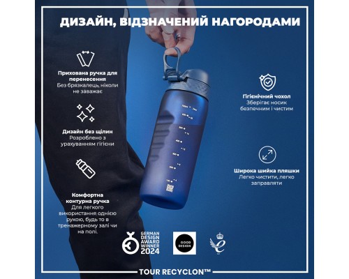 Пляшка для води ION8 OneTouch 750 мл BPA Free, Navy (I8RF750NAV)