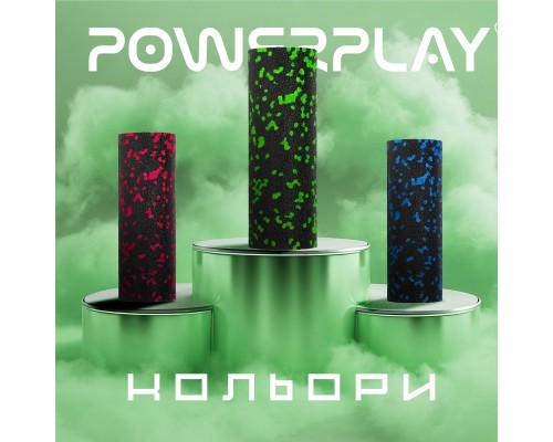 Масажний ролик PowerPlay PP-4346 Mini EPP Foam Roller 15x5,3см Чорно/Зелений (PP_4346_Green_(15*5))
