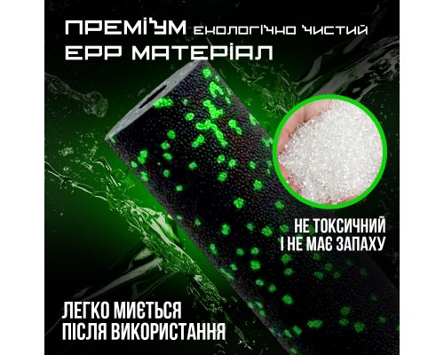 Масажний ролик PowerPlay PP-4346 Mini EPP Foam Roller 15x5,3см Чорно/Зелений (PP_4346_Green_(15*5))